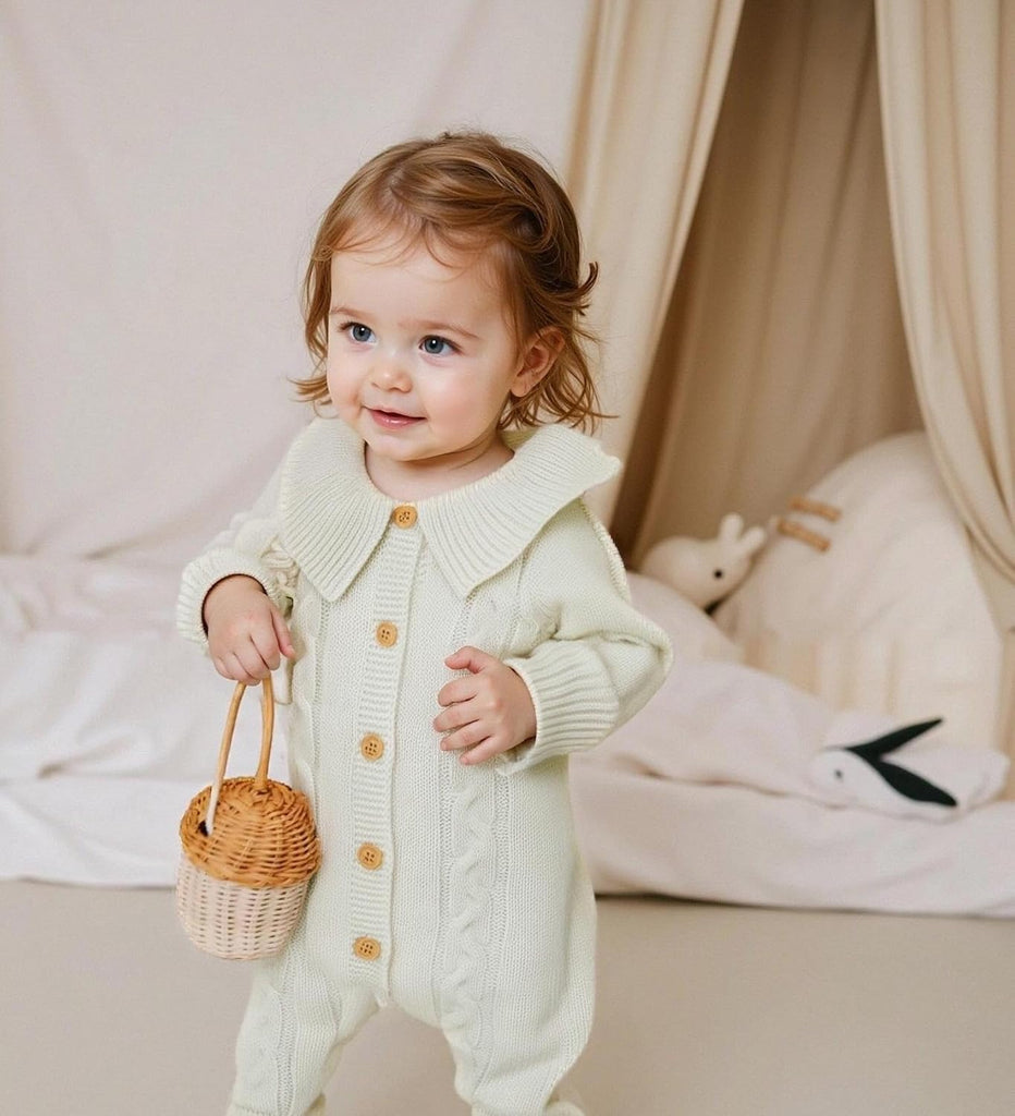 Baby Sweater Romper Knit Long Sleeve Jumpsuit