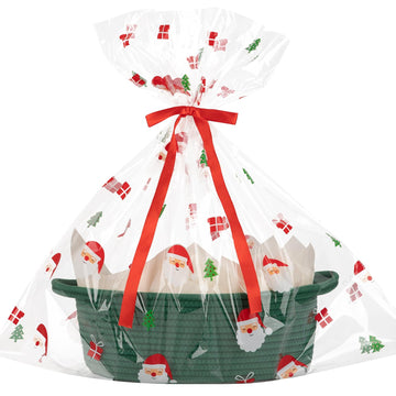 Empty Gift Basket with Wrap Tissue Paper for Holiday DIY Presents