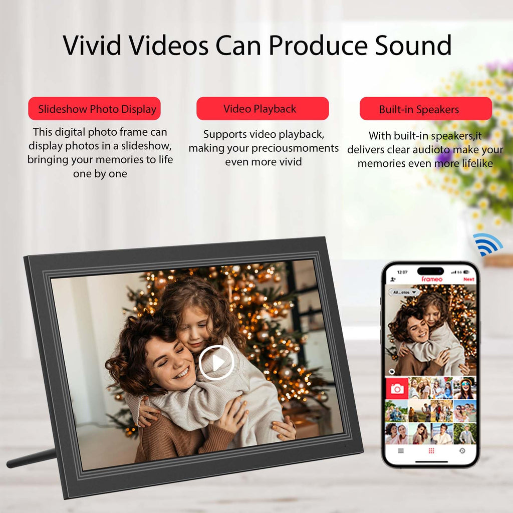 Digital Picture Frame- 15.6inch Digital Photo Frame with 1920 * 1080 IPS Touch Screen HD Disply, Built-in 32GB