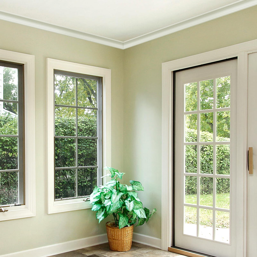 High Impact Crown Molding Trim for Ceiling, 10-Pack, 2.25" W, White