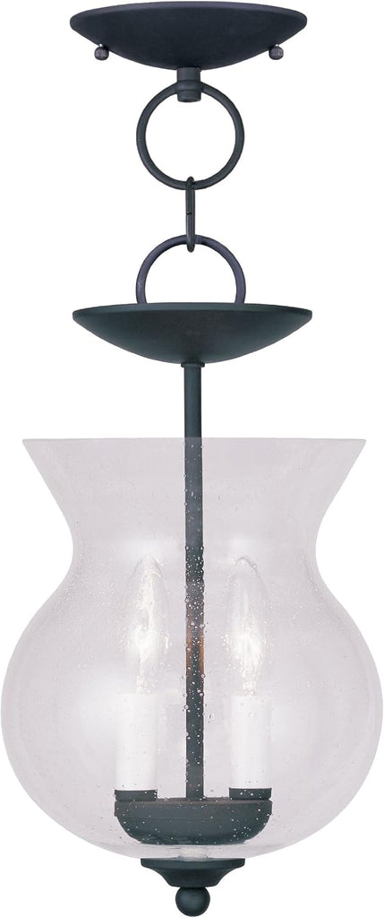 Legacy 2-Light Convertible Hanging Lantern/Ceiling Mount, Black