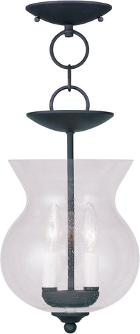 Legacy 2-Light Convertible Hanging Lantern/Ceiling Mount, Black