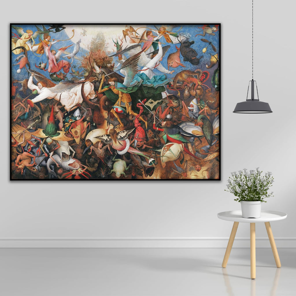 Pieter Bruegel The Elder Canvas Wall Art - The Fall of The Rebel Angels Poster - Renaissance Works-Classic Historical