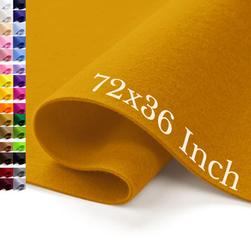 Antique Gold Large Soft Felt Fabric Sheet 72" x 36", 1.6mm Thick