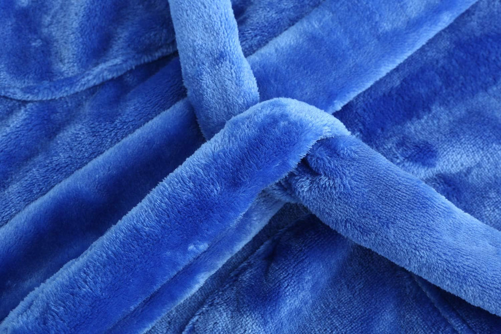 Boys' Hooded Bathrobe Kids Plush Fuzzy Fleece Robe Teen boy Soft Spa Robe Girls Sleepwear pajamas Toddler Nightgown