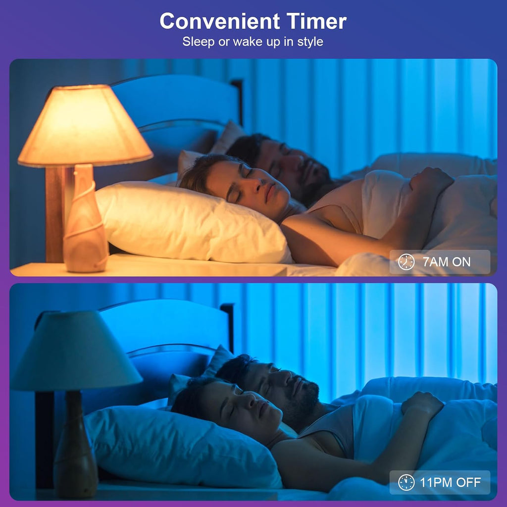 Smart Light Bulbs - Led Dimmible Color Changing Light Bulb Works with Bluetooth Music Sync - A19 RGB Lightbulb