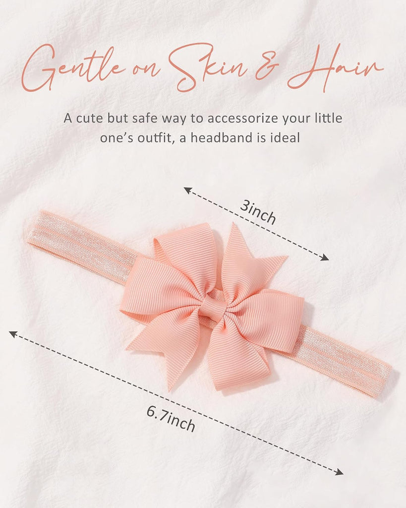 40pcs Baby Headbands, Baby Girl Bows, Stretch Hairbands