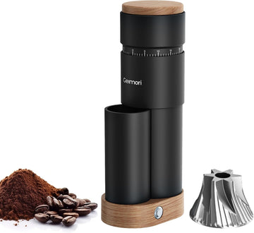 Burr Coffee Grinder, Portable Electric Grinder Geimori T38 Plus,Espresso Grinder with Conical Burr,Stepless Grind