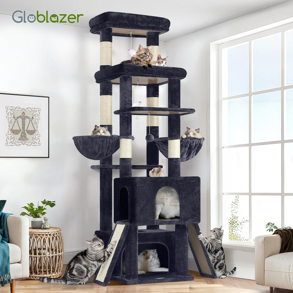 Heavy Duty Cat Tree for 20lbs Large Adult Cats, Dark Grey