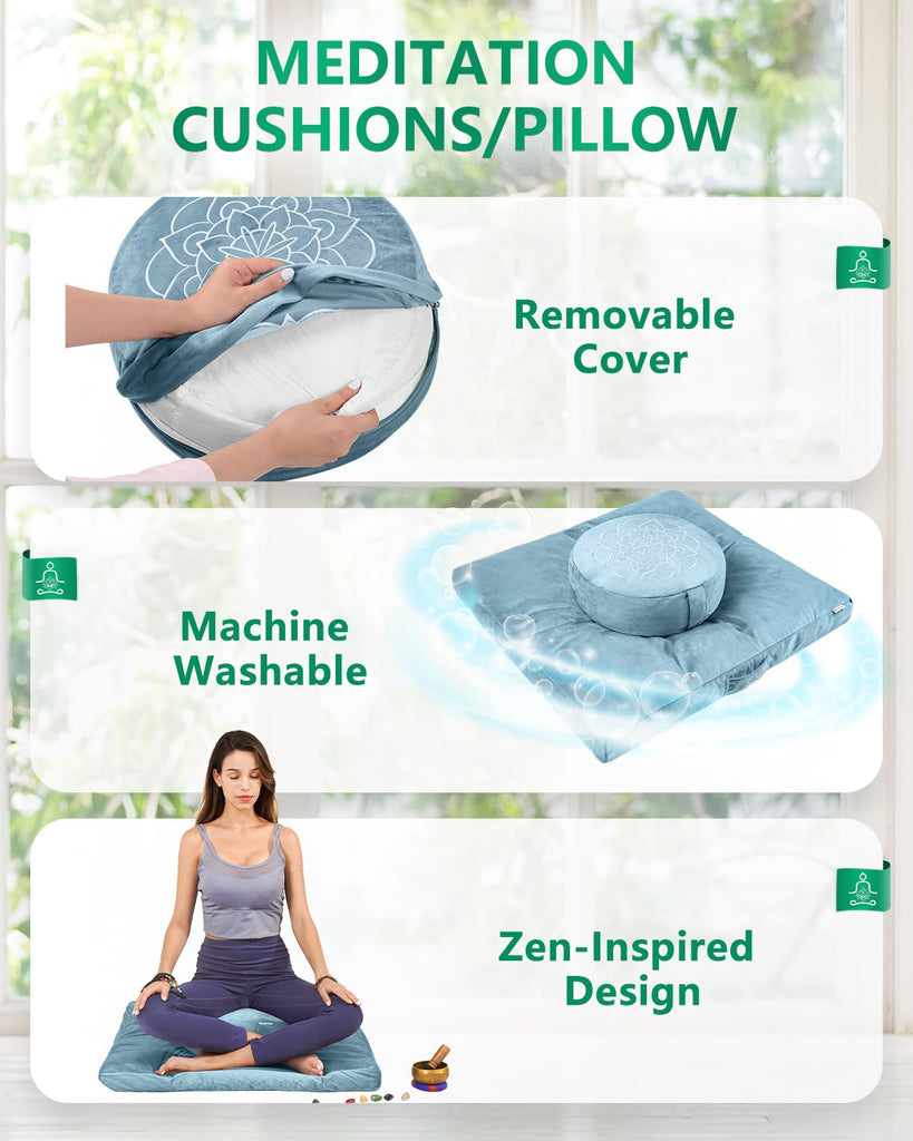 Meditation Cushion, Traditional Tibetan Velvet Meditation Pillow