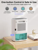 Small Dehumidifier for Home, 30oz Compact Mini Dehumidifier with Auto Shut-Off, Quiet 24dB Portable Air Dehumidifier