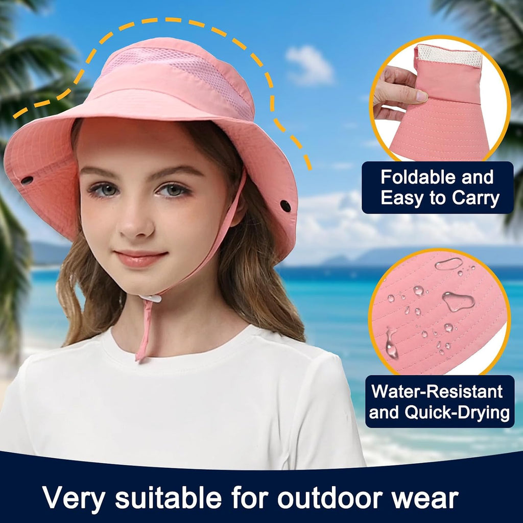 Outdoor Kids Sun Hat UPF 50+ Quick Dry Bucket Hat for Boys Girls