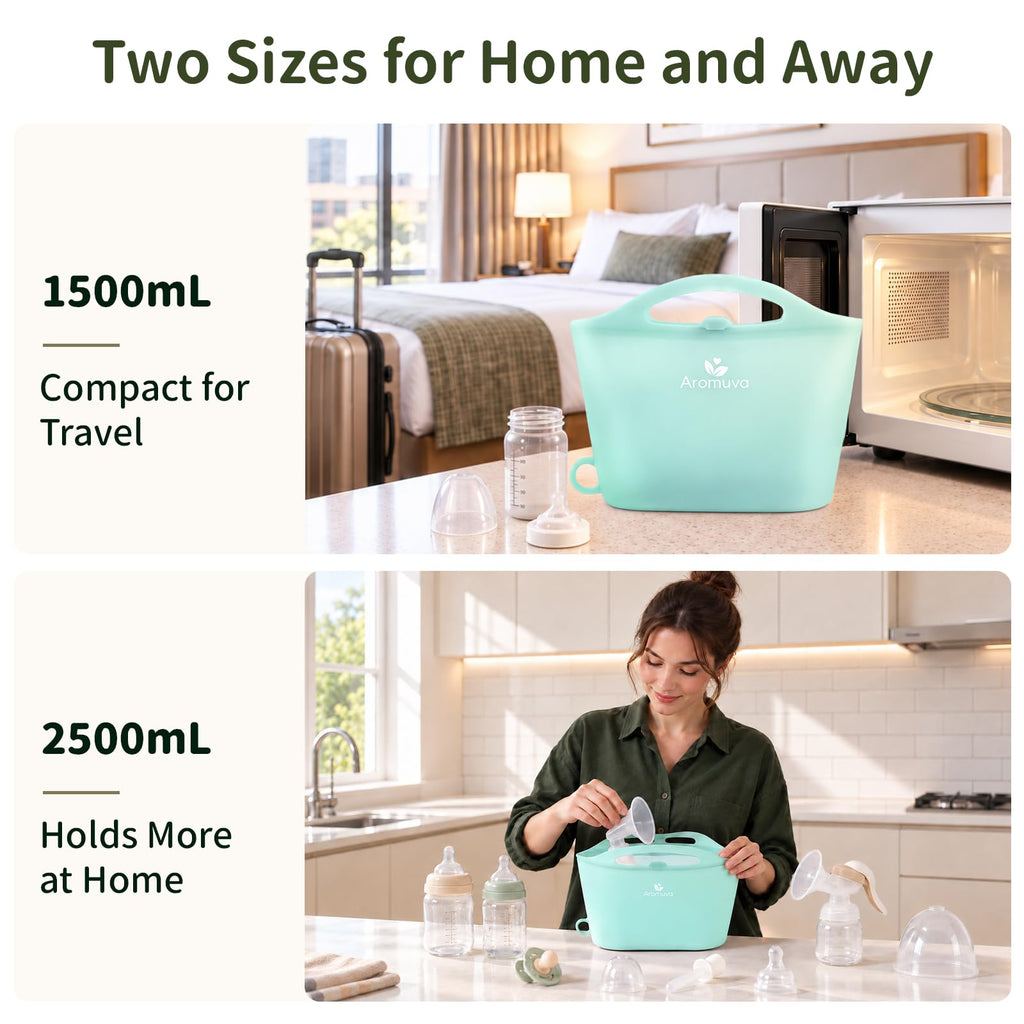 85oz Reusable Silicone Microwave Sterilizer for Baby Bottles