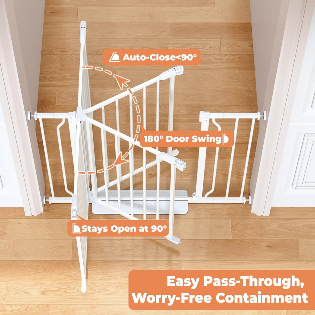 Baby Gate Auto Close, 29"-40" Dog Gate Indoor for Stairs & Doorways