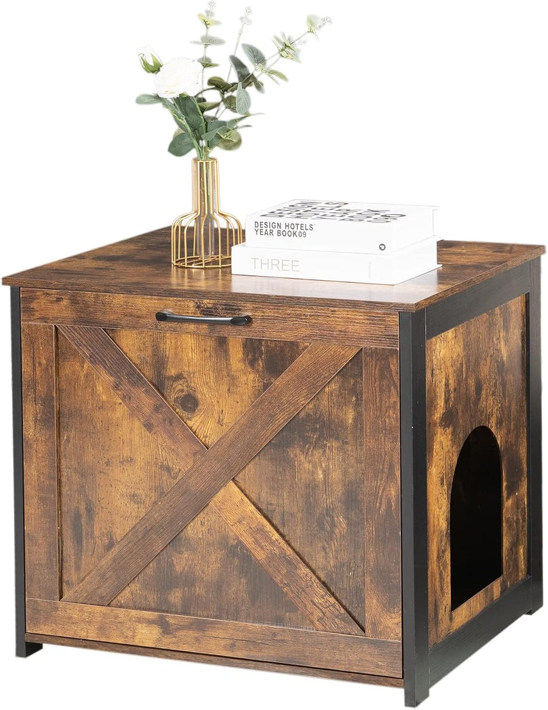 Cat Litter Box Enclosure, Hidden Litter Box Furniture, 23.6 Inches