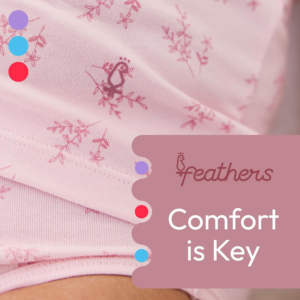 Girls Leafy Print Underwear Tagless Briefs 5 Pack