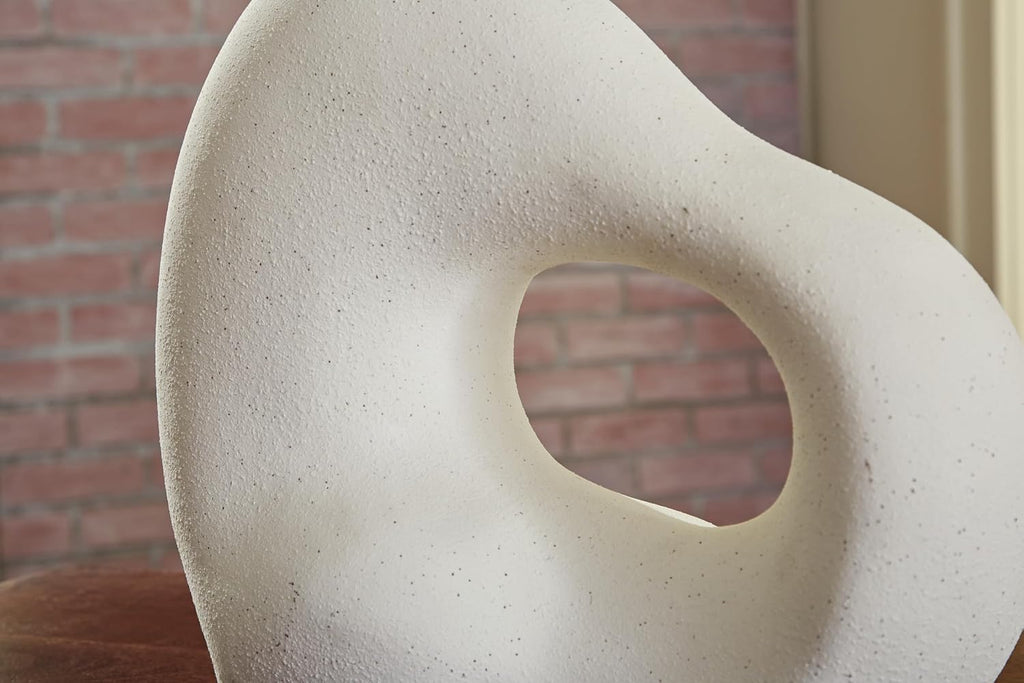 Arthrow Modern 11 in. Ceramic Abstract Sculpture, White