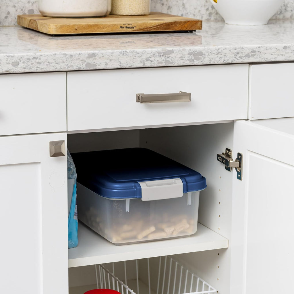 USA Dog Food Storage Container, Up to 11 lbs, Navy, Made in USA