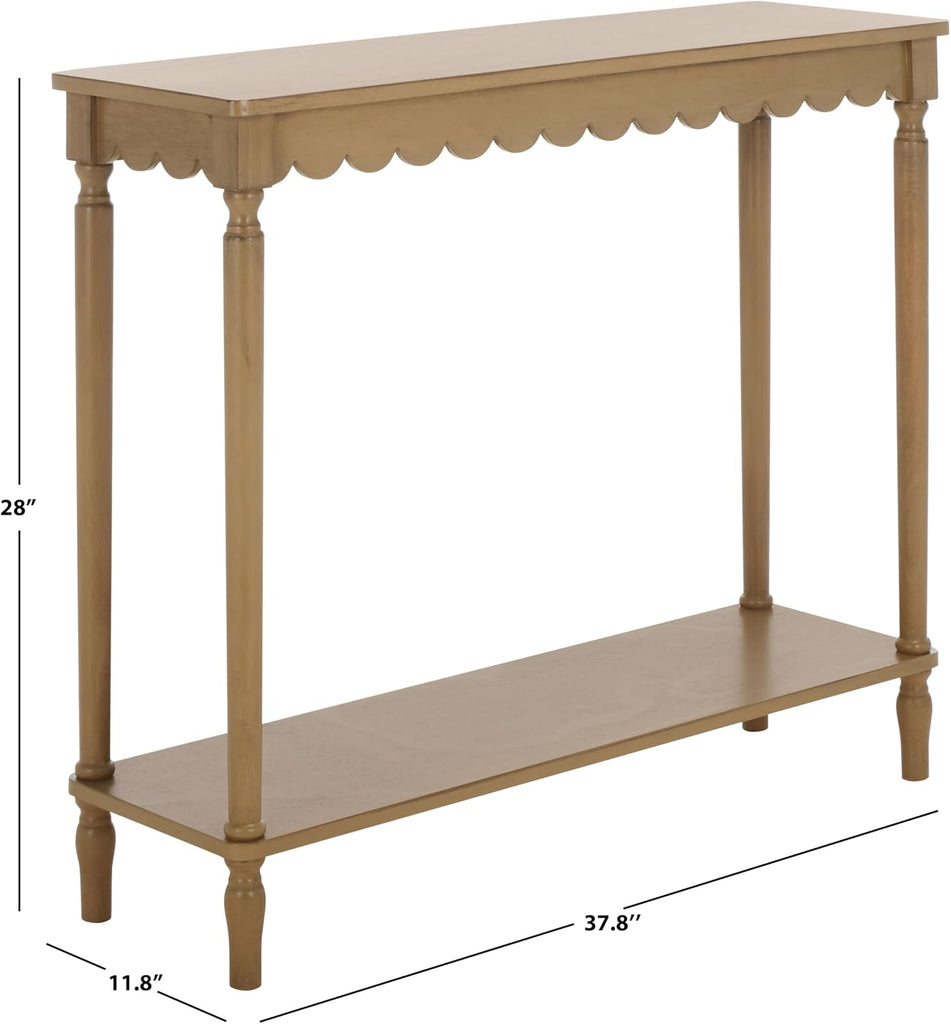 Collection Haven French Country Farmhouse Matte Black Console Table , Foyer