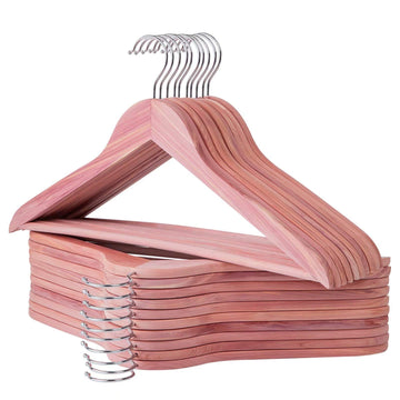 American Red Cedar Hangers 20 Pack, Wooden Suit Hangers