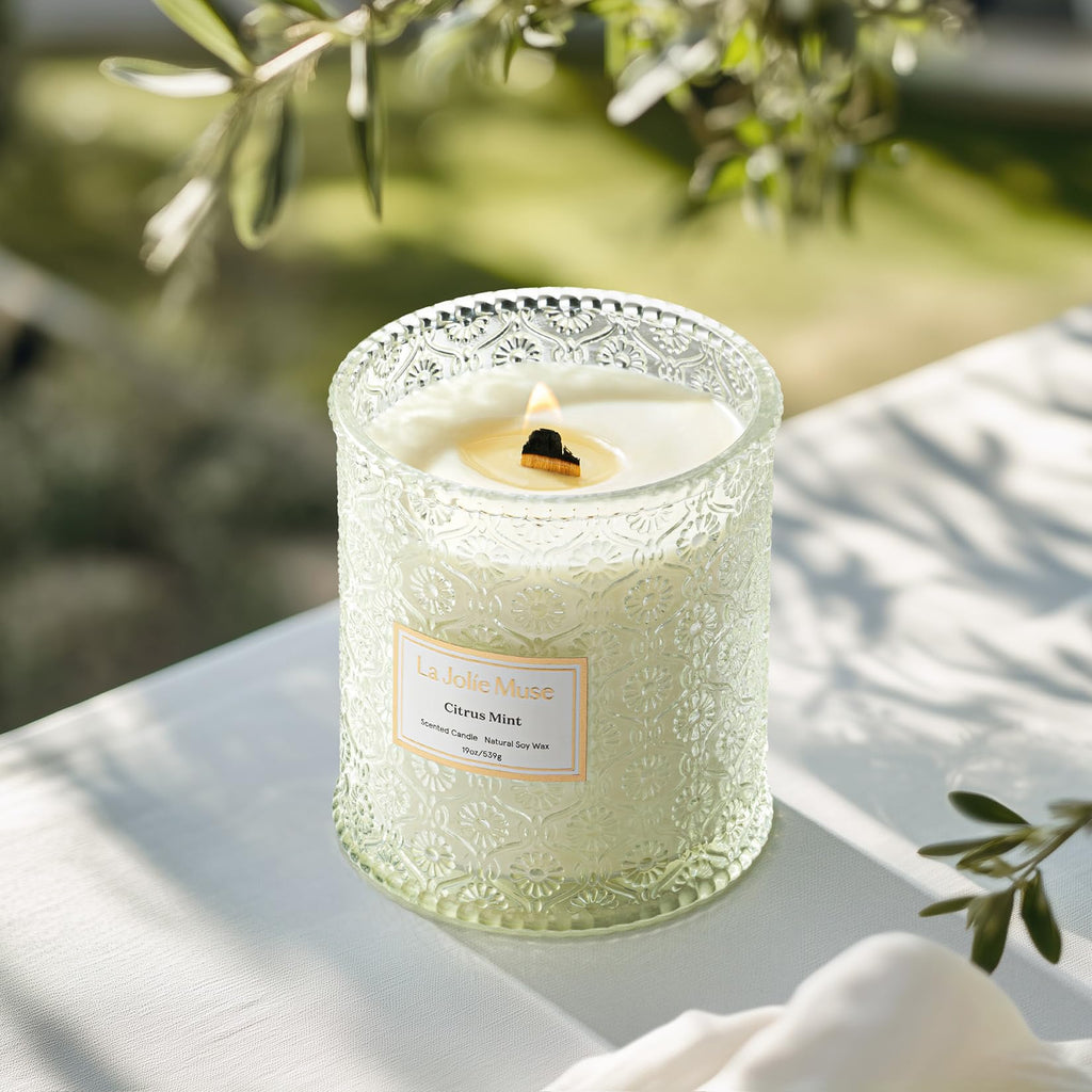 Mint Scented Candle, 19 oz Natural Soy Wax