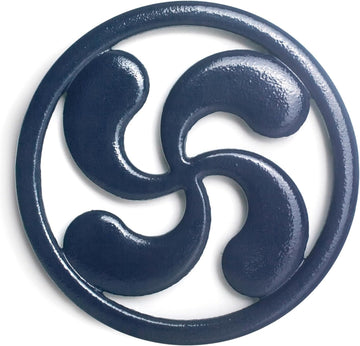 Lauburu Blue Cast Iron Trivet 18cm