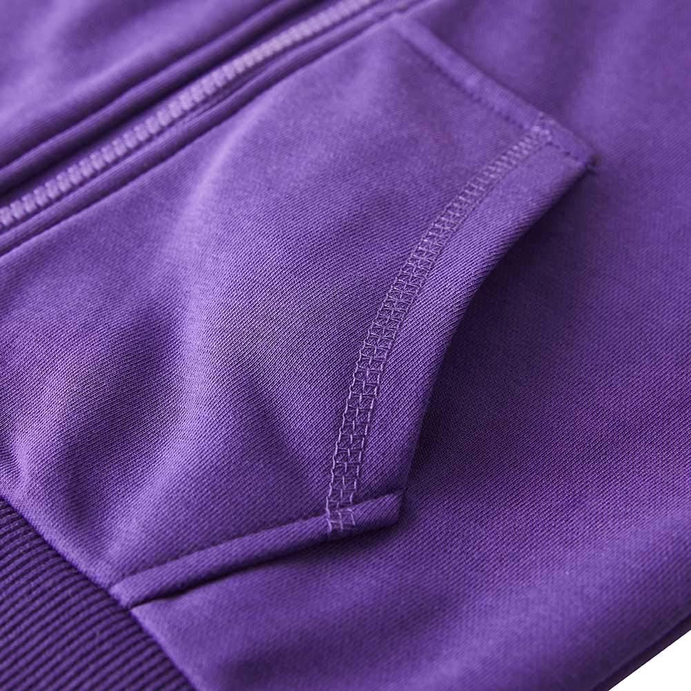 Boys Zip up Hoodie Soft Solid Classic Full Zip Hooded Sweatshirts for Kids