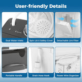 Portable Washing Machine, Twin Tub 20Lbs Capacity, Compact Laundry Washer(12Lbs) and Spinner(8Lbs), Durable Design for