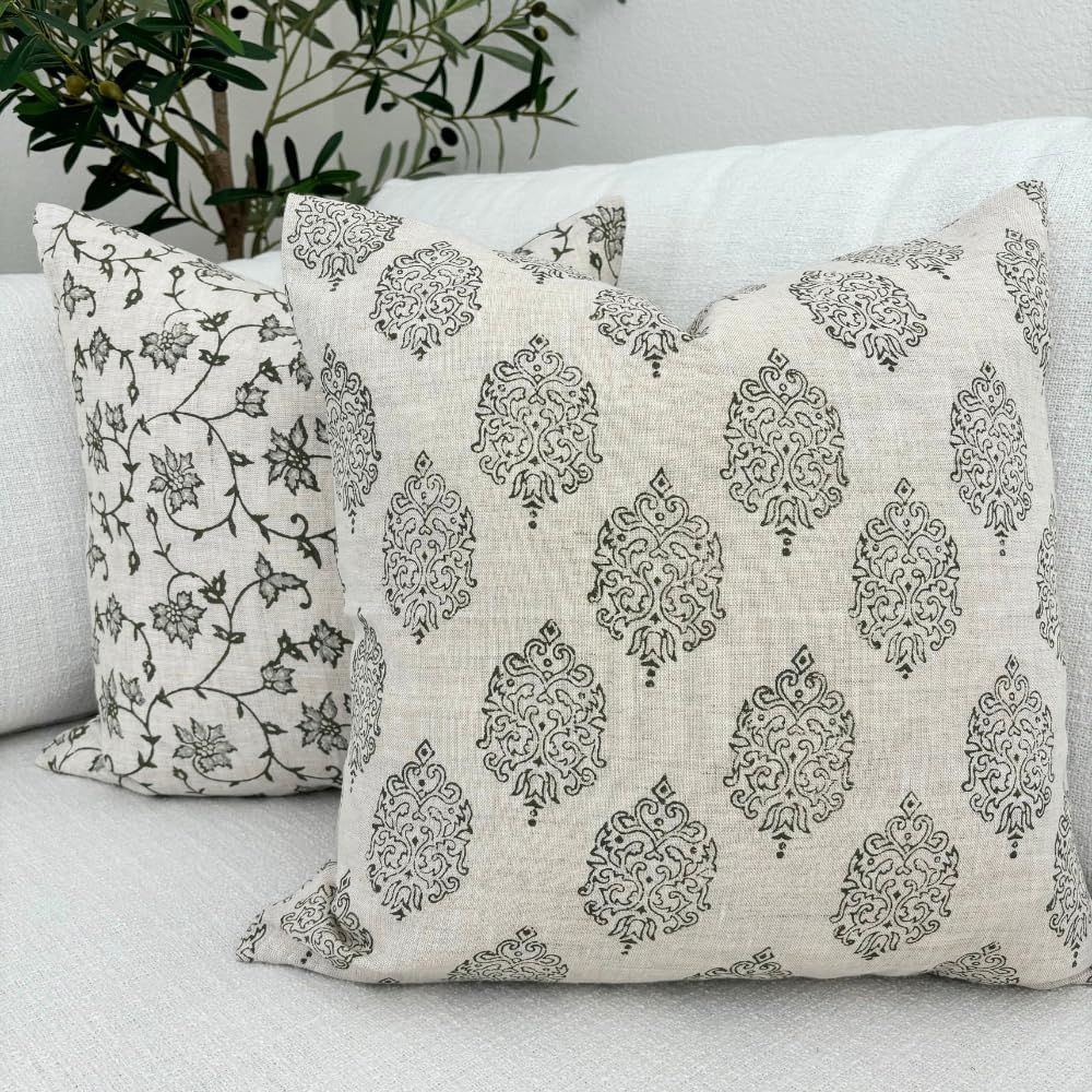Throw Pillow Covers 18x18 inch Olive Green Decorative Pillow Covers