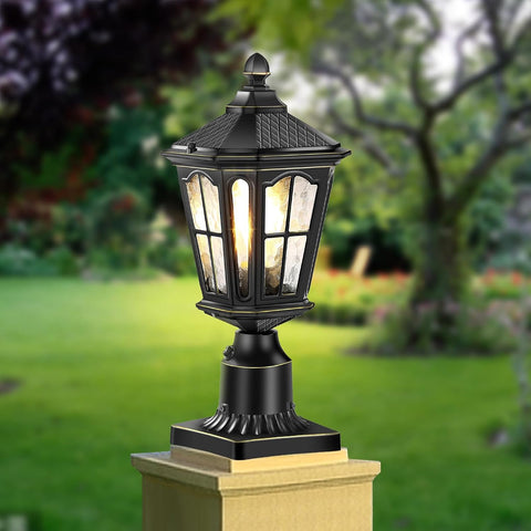 Dusk to Dawn Post Lights Hardwired 120V with Pier Mount Base