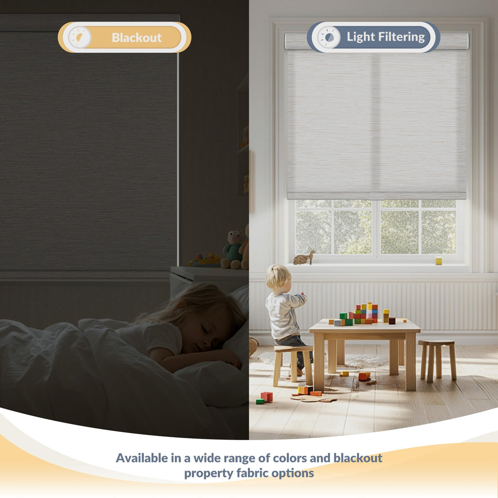 Blackout Roller Shades for Windows, Beige