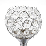 5 Arm Crystal Candelabra Centerpieces, 2 Pack 33.8 Inch Tall Candle Holder, Freestanding Table Candelabra Stand with