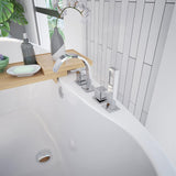 Caspian 60 inch L x 27 inch H White Acrylic Freestanding Bathtub