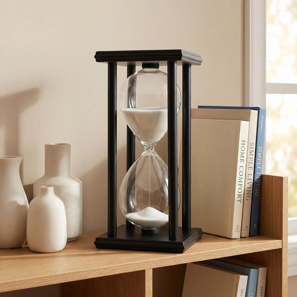 Hourglass Sand Timer 45 Minutes, Hour Glasses with Sand Decoration for Kids, Sand Clock Watch for Room Birthday Tea