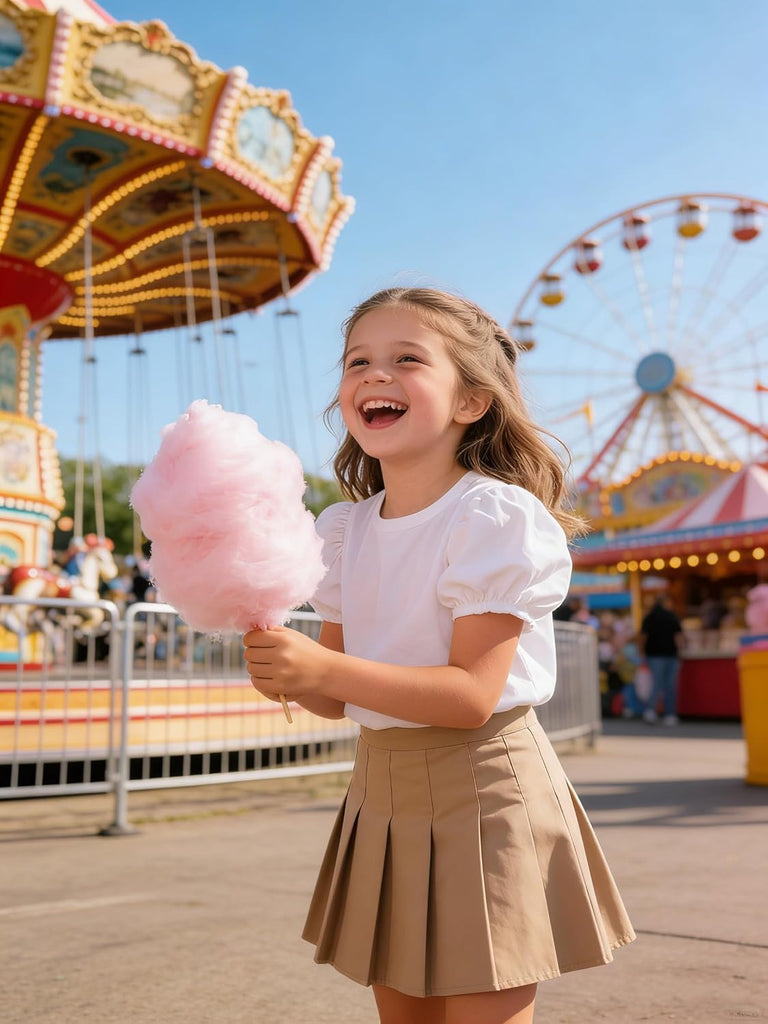 Pleated Skirt Mini School Uniform Skorts for Girl with Shorts
