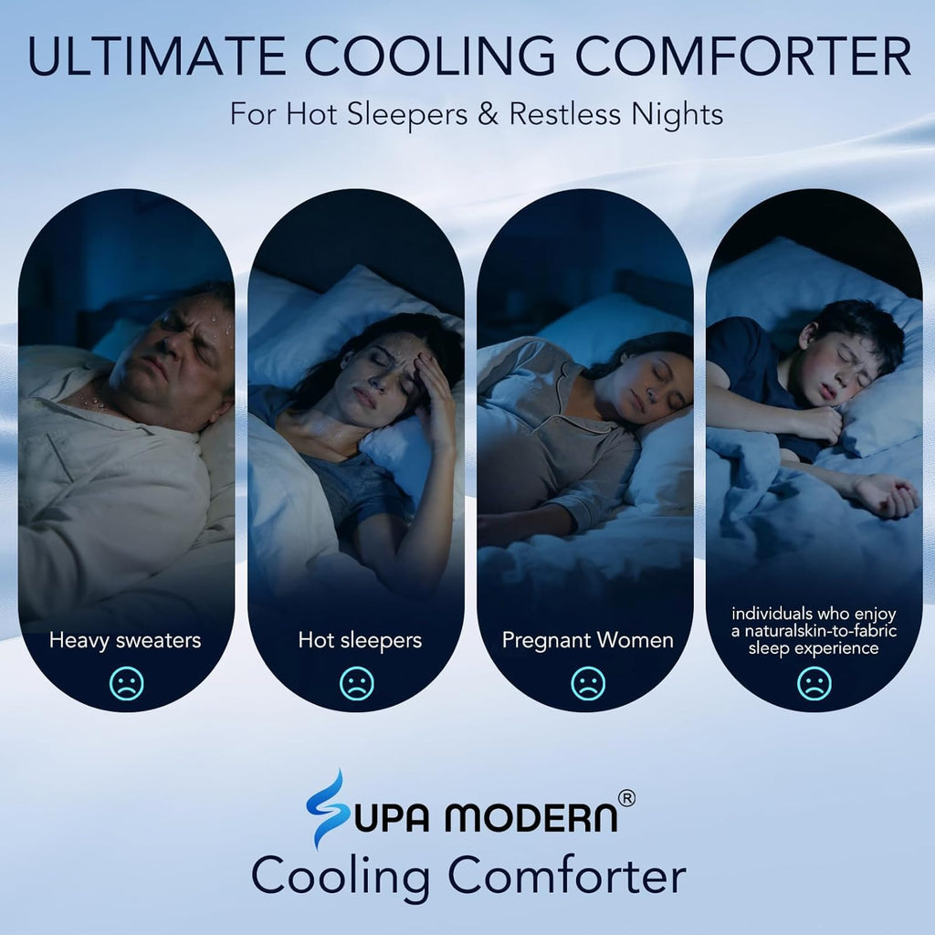 Cooling Comforter Twin Size for Hot Sleepers, Double-Sided Cool Touch Summer Comforter, Lightweight Breathable Soft