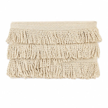 2.5" Bullion Fringe Trim Curtain Tassel Fringes,Beige - 5 Yard