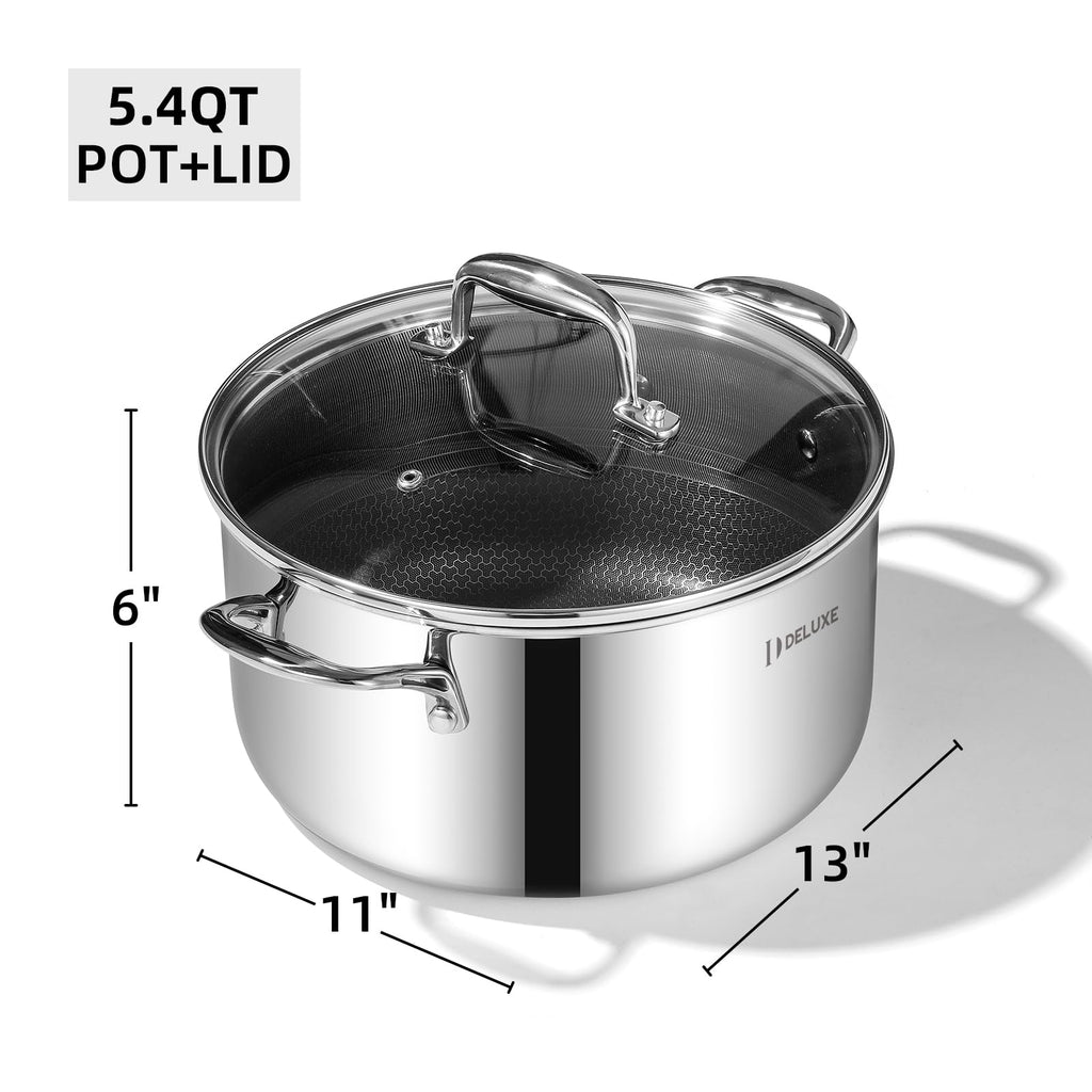 5.4 Qt Hybrid Ceramic Nonstick Braiser Dutch Oven with Lid