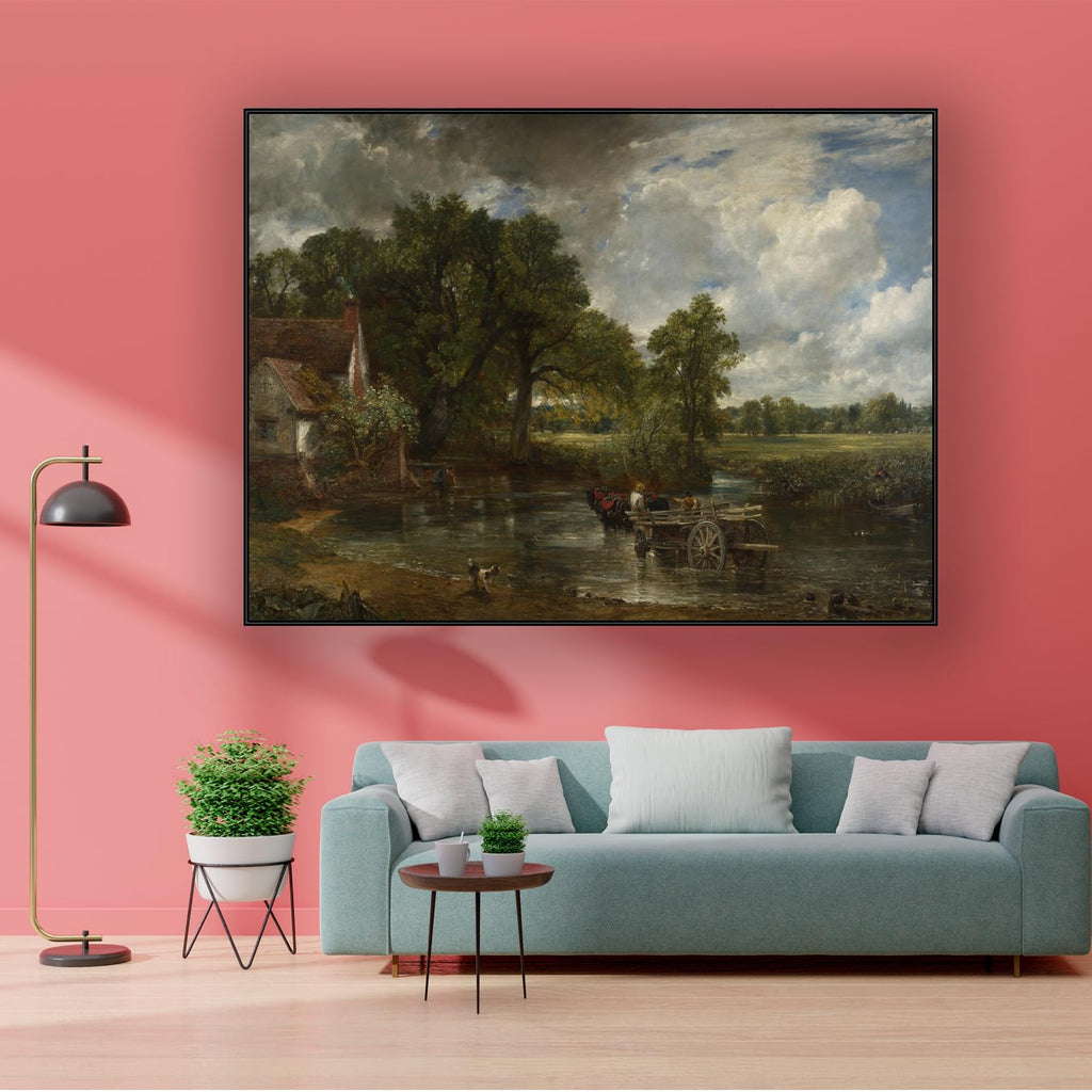 John Constable Canvas Art Print - The Hay Wain Poster - Landscape Oil Painting Reproduction - Nature Romantic Picture