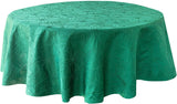 Poinsettia Palace Damask Fabric Table Cloth, Holiday, Winter, and Christmas Tablecloth (Poinsettia P
