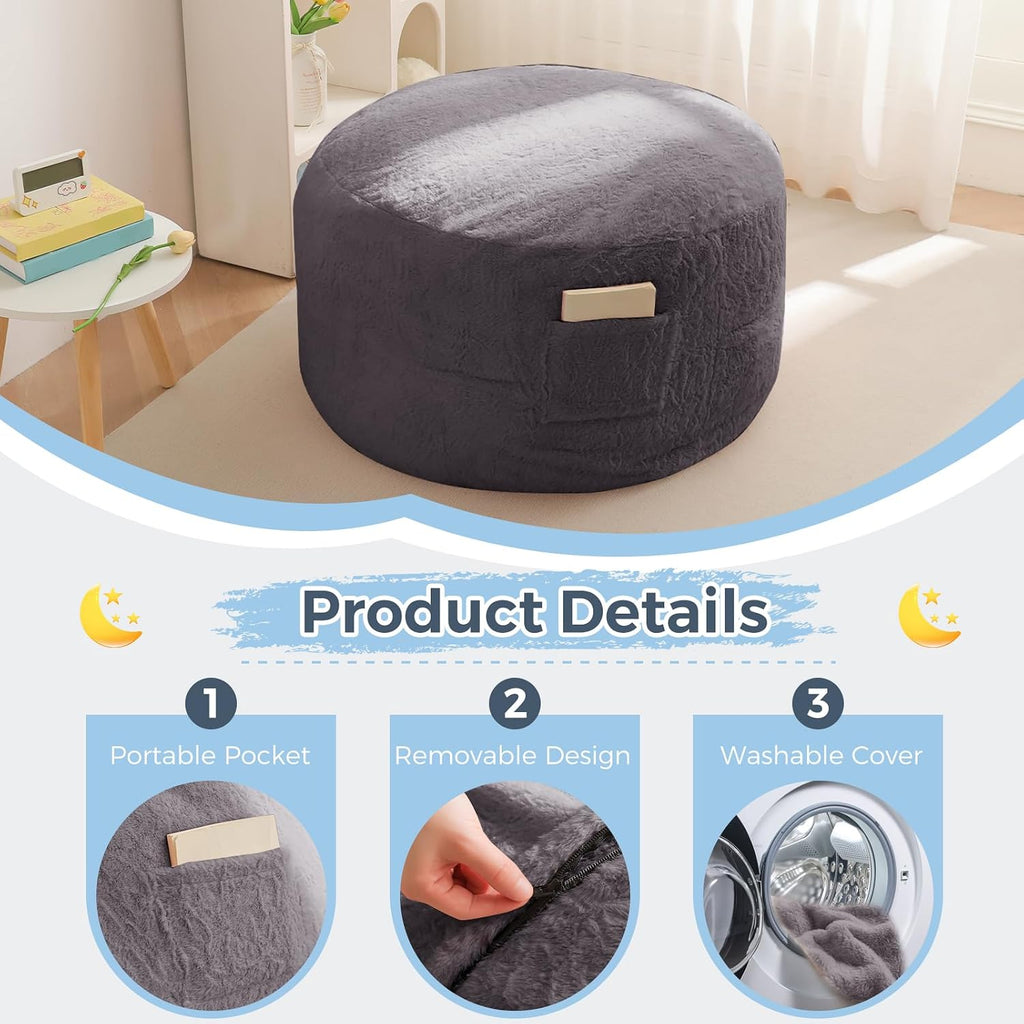Bean Bag Chair for Kids, Convertible Bean Bag Sofa Couch Seat