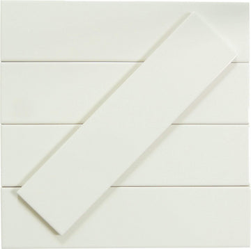 Oasis Tile in Collection Plain White | 3x12 Glossy Ceramic Subway Tile