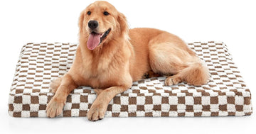 Dog Bed for Large Dogs, XLarge Orthopedic Dog Bed with Removable Washable Cover, Cute Modern Plush & Memory Egg Crate