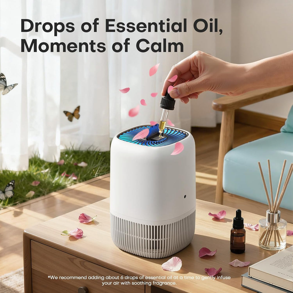 Air Purifiers for Home with High Efficiency Filter Up to 1076 Ft² for Pet Hair, Odors, Pollen, Smoke