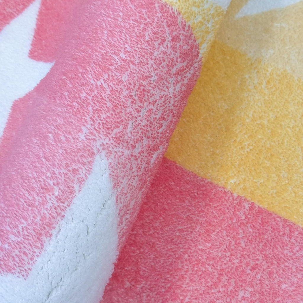 Kids Rug Rainbow Stripes Stars Carpet for Boys Girls Bedroom