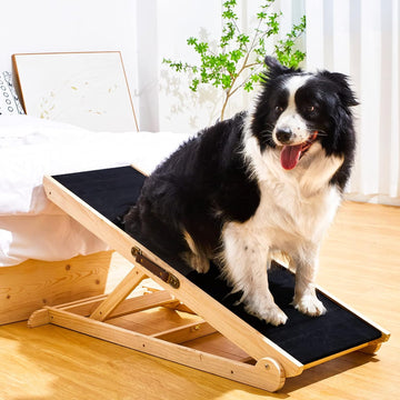 Dog Ramp for Couch & Bed, Adjustable Wooden Ramp for Dogs