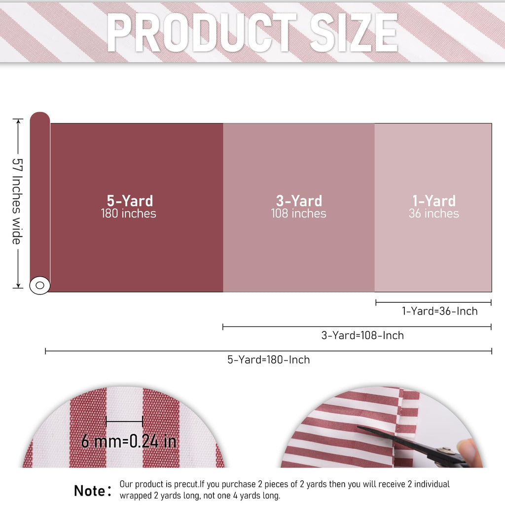 100% Polyester Fabric by The Yard Stripes Print, Lightweight Quilting & Sewing Fabric for Dressmaking, Upholstery &
