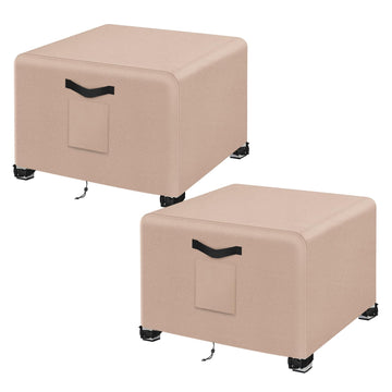 Outdoor Waterproof Patio Ottoman Cover 2Pcs-20"L x 20"W x 18"H
