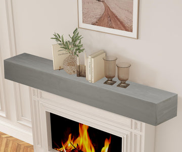 72" Rustic Wood Fireplace Mantel | Wall-Mounted & Floating Shelf Decor