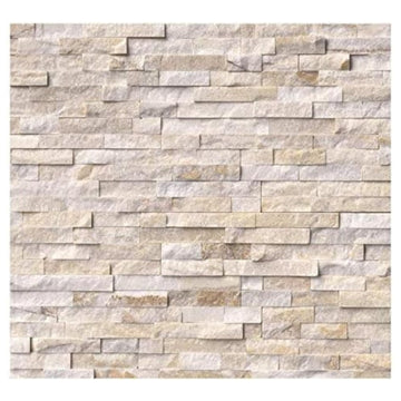 Arctic Golden Split Face Ledger Panel 6x24 Marble Wall Tile - Natural Stone for Accent Walls, Kitchen Backsplash &